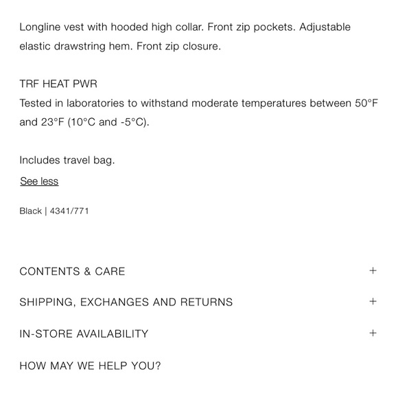 Zara water repellent puffer vest - Picture 14 of 14